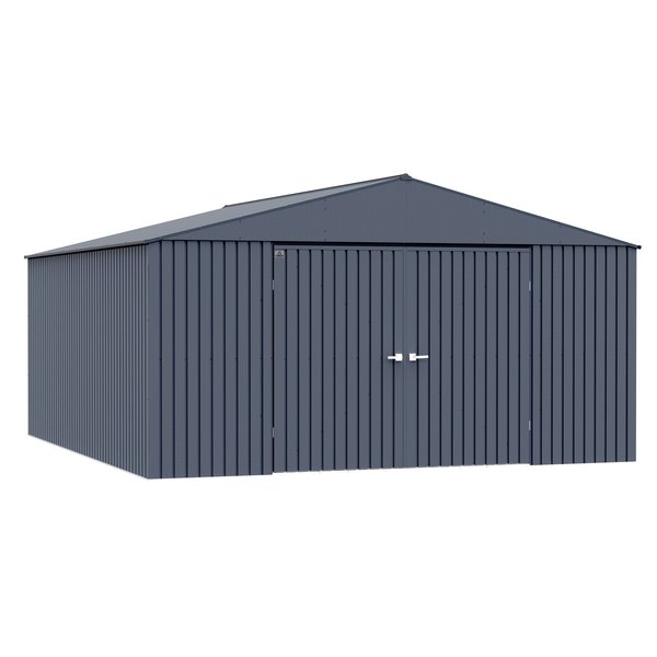 Arrow Storage Products Elite Steel Storage Shed, 14x16, Anthracite EG1416AN